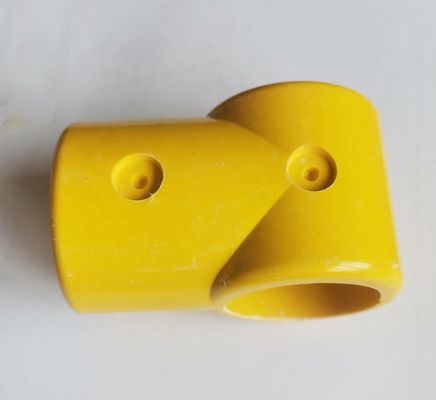 Κίτρινα εξαρτήματα χειροπέδου GRP Elbow Tee Cross Angle Tube Connector για σύστημα χειροπέδου
