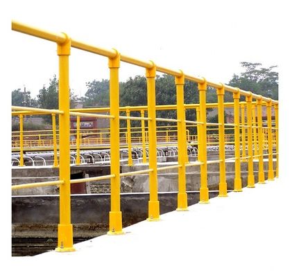 36 mm 50 mm FRP στρογγυλό σωλήνα χειροπέδιο Φράχτης ασφαλείας από ίνες γυαλιού με ανοικτή περιοχή 40%