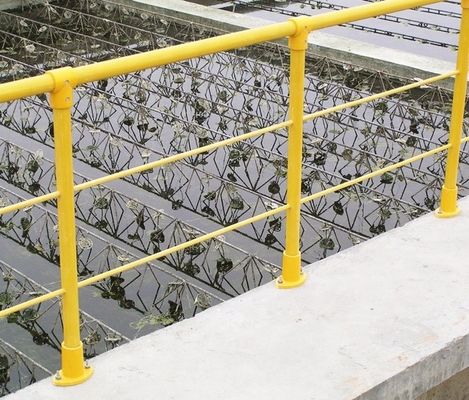 36 mm 50 mm FRP στρογγυλό σωλήνα χειροπέδιο Φράχτης ασφαλείας από ίνες γυαλιού με ανοικτή περιοχή 40%