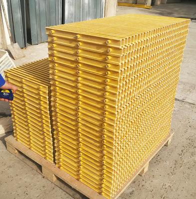 38 mm Υψηλής αντοχής FRP Pultrusion Grating με μεγάλο εύρος στήριξης και ανοικτή περιοχή 40%