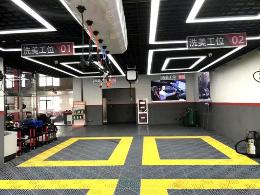 2.0cm PP Interlocking Γκαράζ πάτωμα πλακάκια πάτωμα πλυντήριο αυτοκινήτων Grating Mats Anti Slip Grate