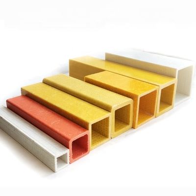 30mm 38mm 44mm 50mm Πυροβόλο GFRP FRP τετραγωνικό σωλήνα