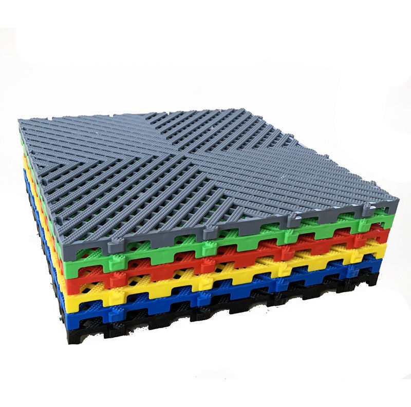 2.0cm PP Interlocking Γκαράζ πάτωμα πλακάκια πάτωμα πλυντήριο αυτοκινήτων Grating Mats Anti Slip Grate